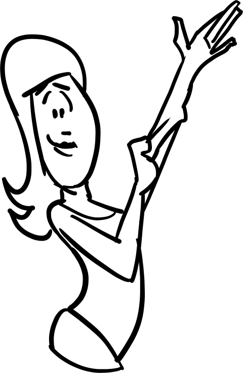 Cartoontekening van een persoon